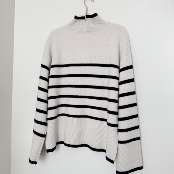 Striped Black and Cream Sweater - Picture 3 of 10